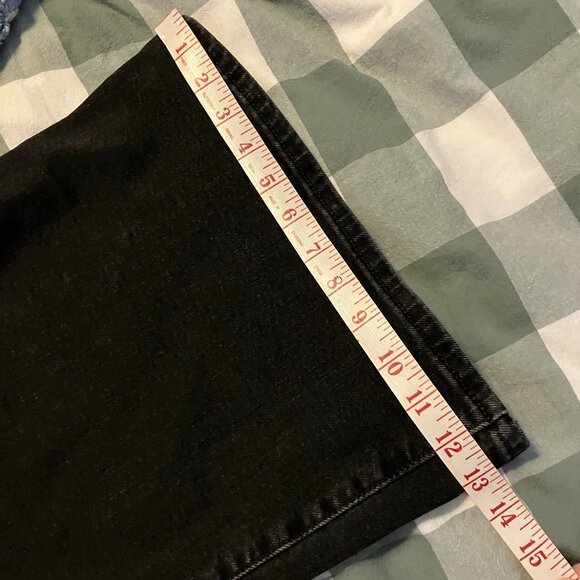 Levi’s Ribcage Bell Jeans Womens 31 Black Stretch Flared High Rise Waist Denim - Picture 15 of 15